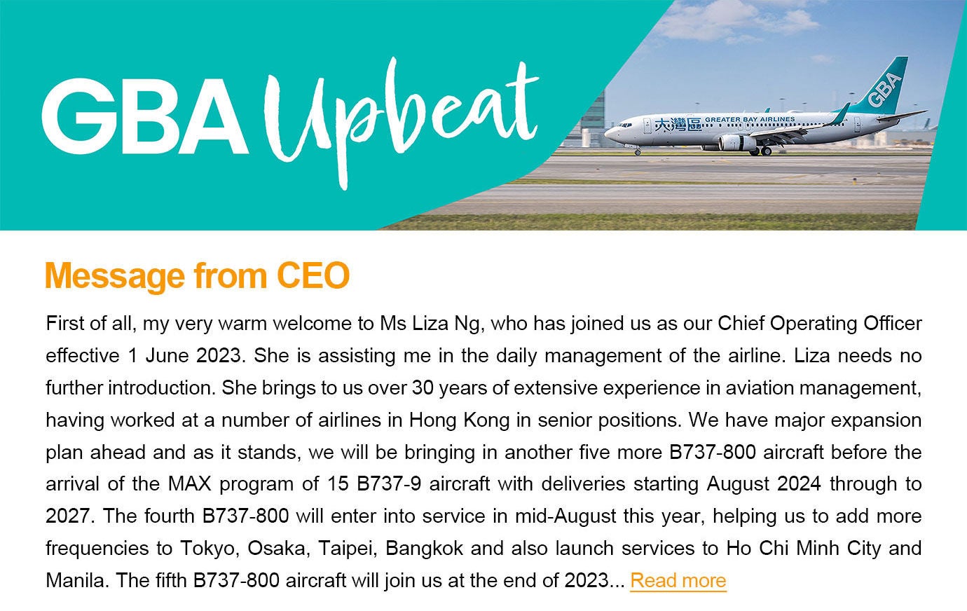 Message from CEO