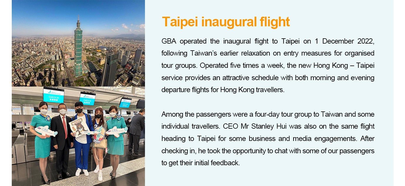 GBA celebrates the Osaka inaugural flight
