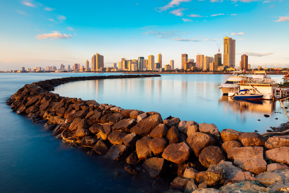 Skyline of Manila City and Manila Bay